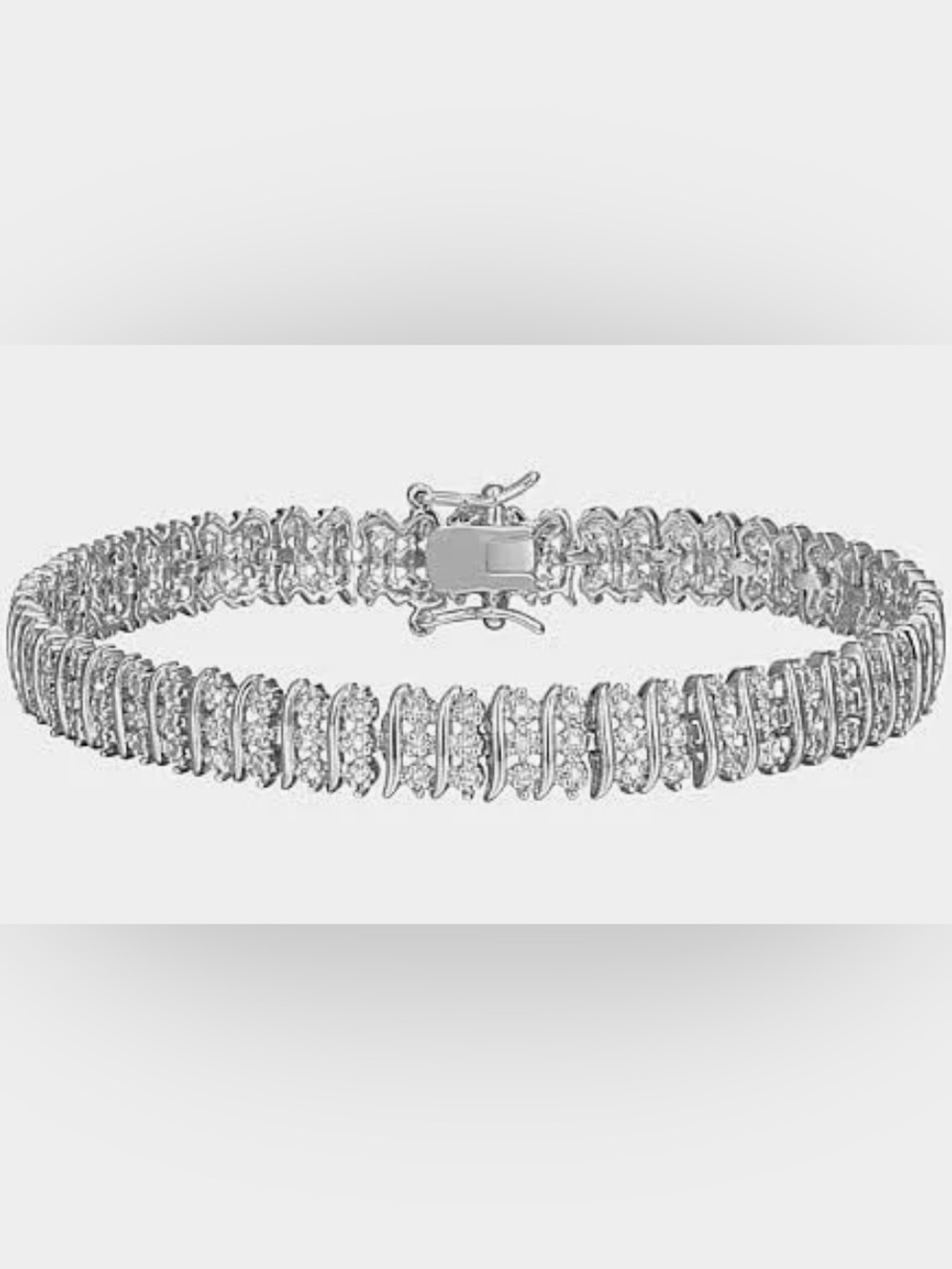 Sparkle Allure Womens Natural White Diamond Accent Pure Silver Over Bronze 7.25